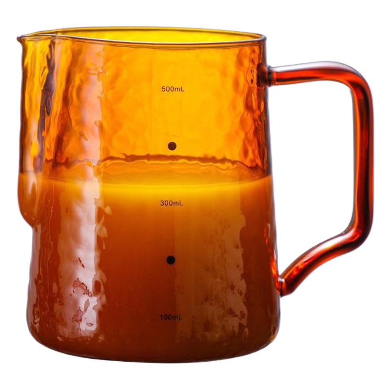 Five household pointed mouth Flower Cup color handmade glass coffee flower pot coffee machine supporting Milk Cup maker