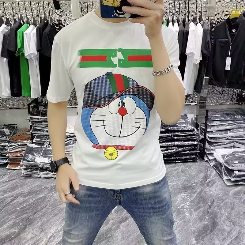 机器猫哆啦A梦蓝胖子动漫周边夏季百搭衣服男女生吸汗卡通短袖T恤