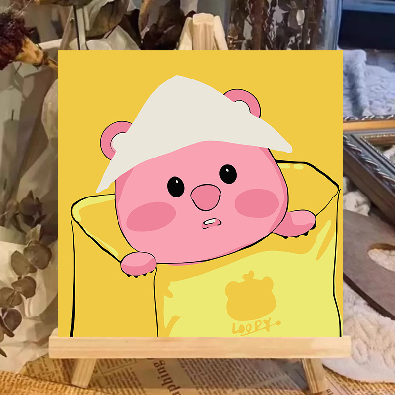 Pintura al óleo digital animal 20 * 20 dibujos animados pintados a mano para curar la pintura pintada a mano pintada al por mayor pintada a mano image 28