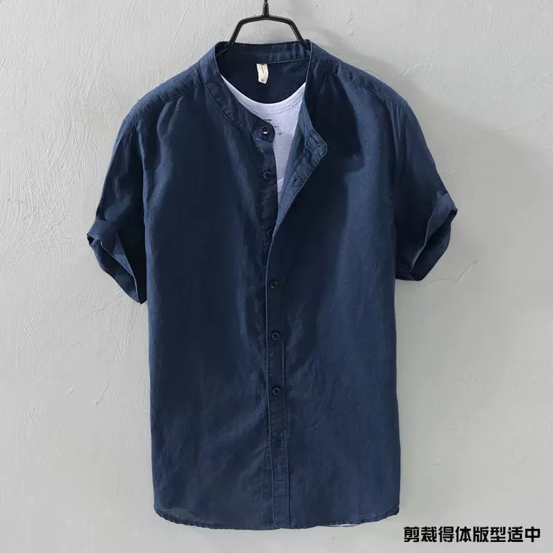 Летняя тонкая мужская рубашка сoversize, хлопок и лен