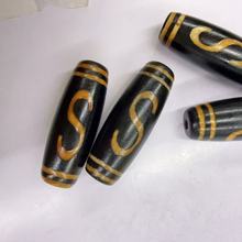 DIY饰品配珠项链手串佛珠做旧风化招财西藏古黑玛瑙金钱勾天珠