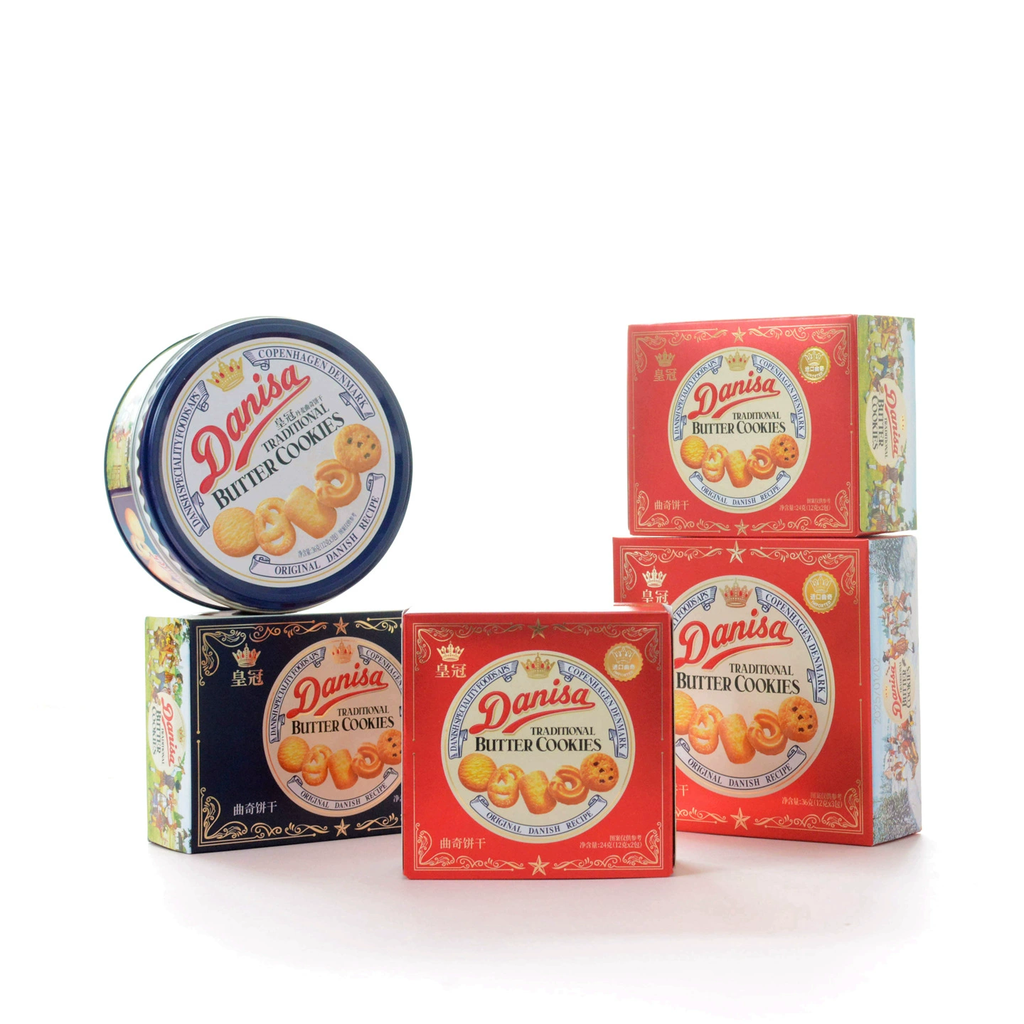 Печенье Danisa Danish Crown, импортированное из Индонезии, закуски на новоселье и день рождения в полнолуние 24г/36г