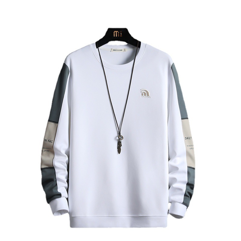 Rundhalsausschnitt im Frühjahr und neue locker sitzende Kleidung im Herbst, trendiges lässiges Unterhemd, Sport-Hoodie für Männer_voghion.com