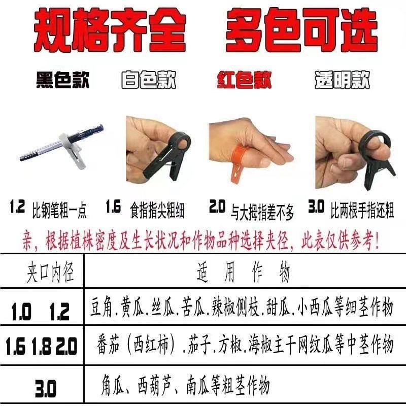 Hanging seedling clamp cross-border supply greenhouse vegetable fixed plastic clamp agricultural cucumber tomato tomato tied vine clamp seedlings 3