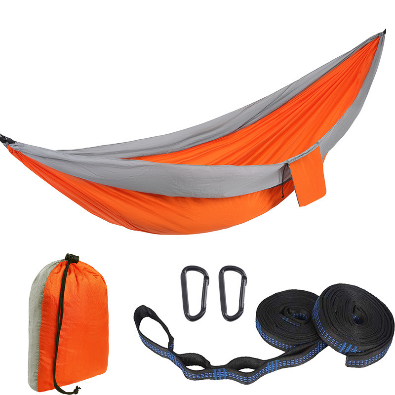 Venta directa de fábrica al aire libre individual doble paracaídas tela hamaca a juego nailon swing ancho hamaca de ocio interior image 18