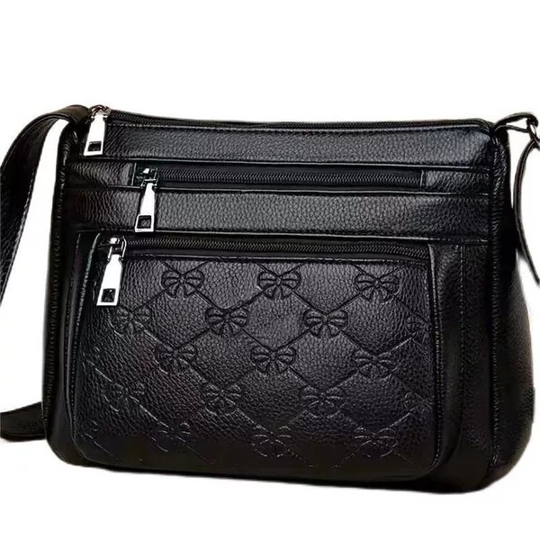 New Style Middle-Aged Women's Bag, Mother's Bag, Pu Bag, Women's Shoulder Crossbody Bag for Middle-Aged and Elderly Women, Mother-In-Law Bag