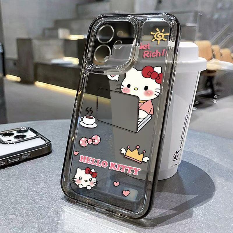 Pareja linda para iphone16promax funda para teléfono móvil transparente Apple 15 anti-caída 14pro dibujos animados 13/12