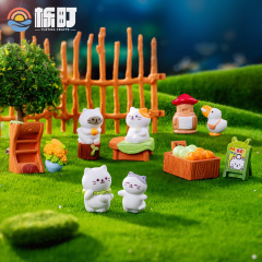 苔藓微景观创意卡通喵喵森系餐厅 装饰品配件车载桌面小摆件批发