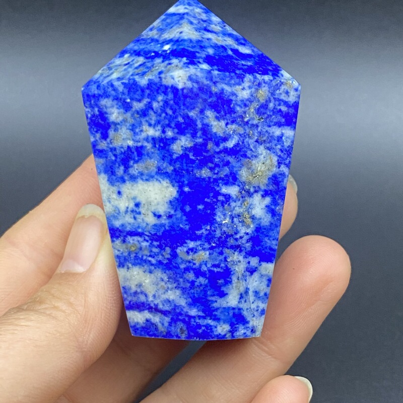 天然青金石柱子水晶摆件雕刻件桌面摆件手工雕刻件装饰直 买一送一 图 9