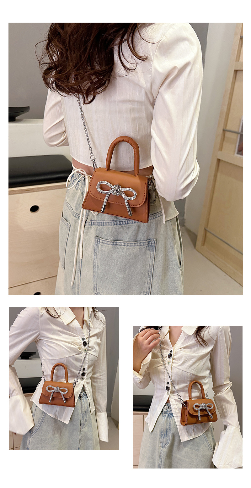 Ins niche French textured bag female 2024 new bow small square bag stylish shoulder messenger bag_voghion.com