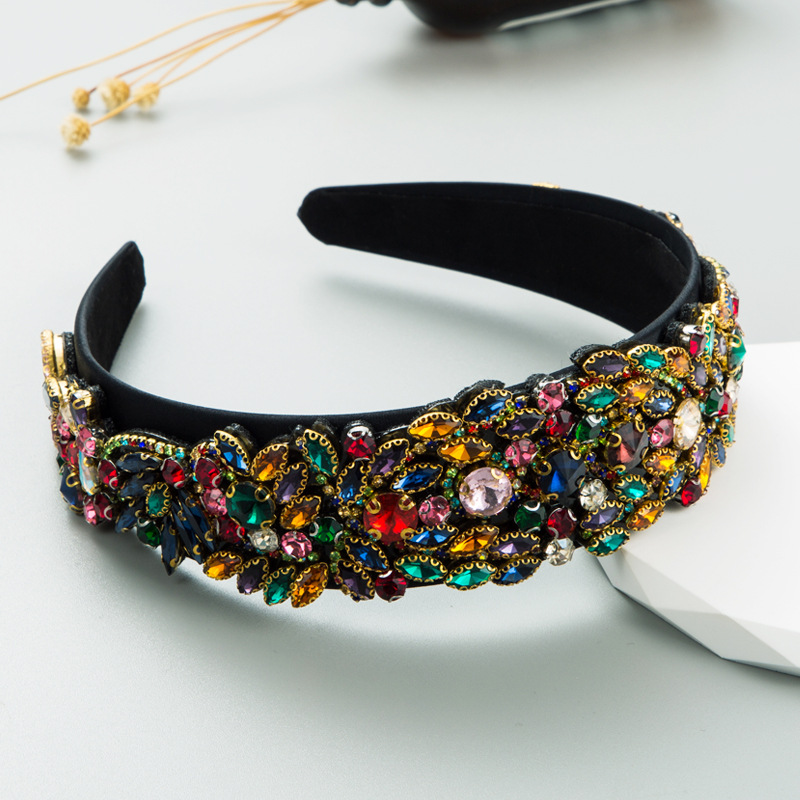 Fashion Geometric Cloth Rhinestones Hair Band display picture 3