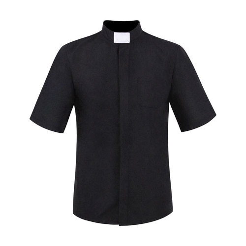 Halloween missionary cosplay shirt Priest priest cosplay short-sleeved black shirt