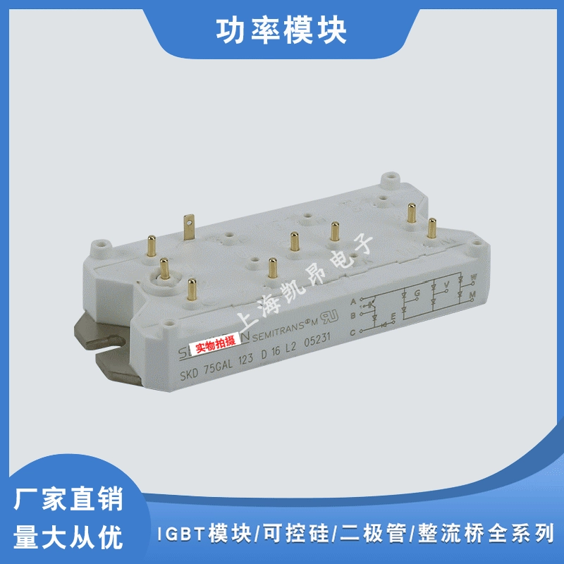 Новый оригинальный модуль мощности IGBT SKM75GAL063D SKM100GAL063D SKM145GAL063D
