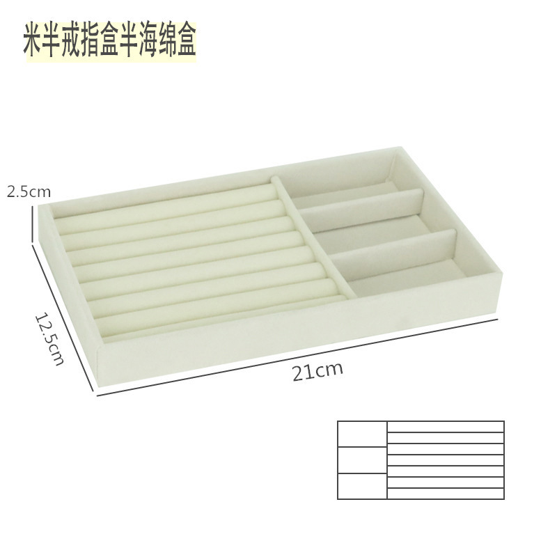 Muestra de joyería negra de alta calidad de tela de vello para ver paletas de joyería caja de almacenamiento collar de joyería anillo bandeja de visualización image 41