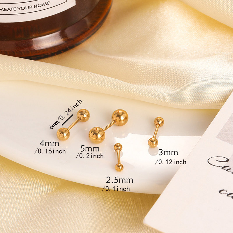 Hypoallergenic Titanium Sleep Stud Earrings For Comfortable Healing_voghion.com