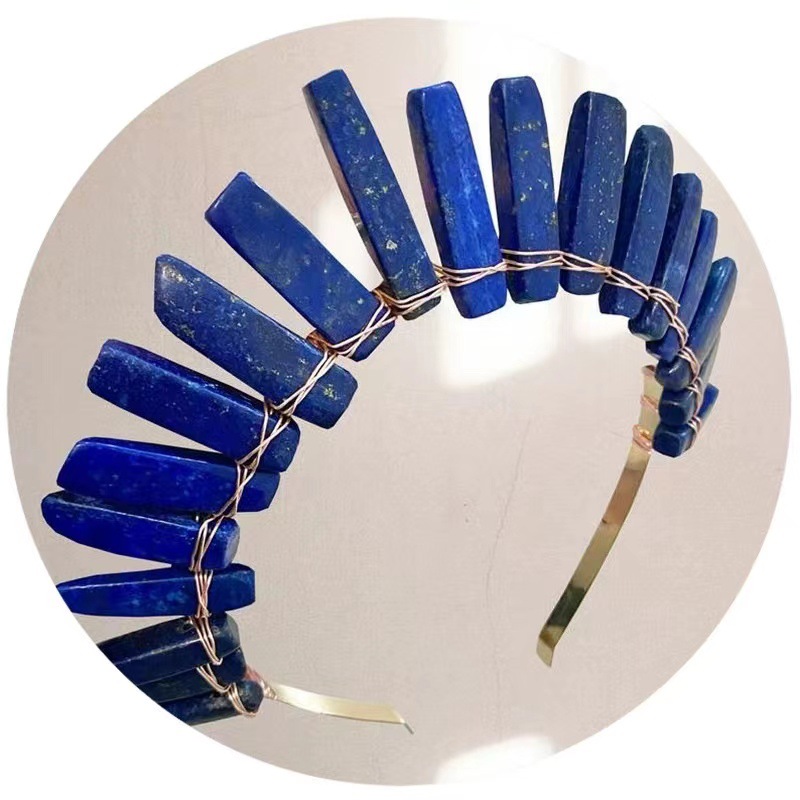 272g Weight Hair Band Hair Accessories Type 1 Piece Quantity Daily Occasion Crystal Material Geometric Pattern Women'S Gender Handmade Design Retro Style Retro Geometric Crystal Handmade Hair Band 1 Piece 21