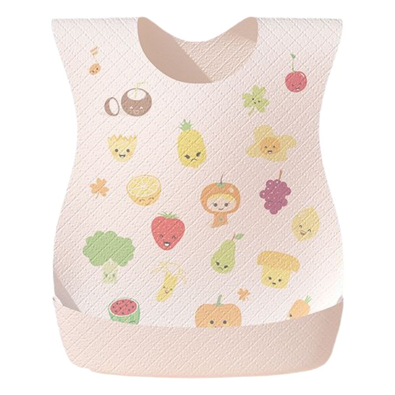 Niños desechables babero bebé más tamaño bebé comiendo paño babero impermeable empaquetado individualmente al por mayor