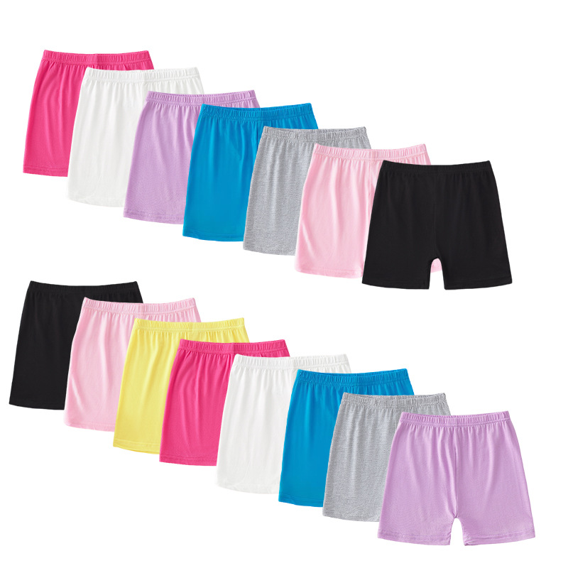 Cross-border direct supply of girls' safety shorts, candy-colored anti-exposure shorts, summer boxer briefs, thin
