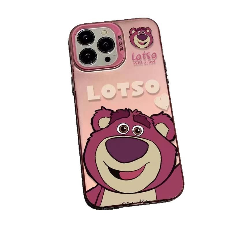 Strawberry Bear para iPhone 16pro funda para teléfono móvil Apple 15 anti-caída 14 dibujos animados 13promax nuevo 12x11