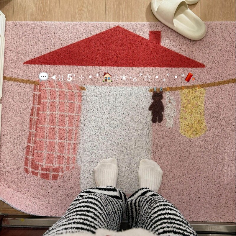 Xiaohongshu's Popular Entryway Doormat, Dirt-Resistant, No-Wash Pvc Coil Mat, Mud-Scraping and Dirt-Removing Entrance Mat