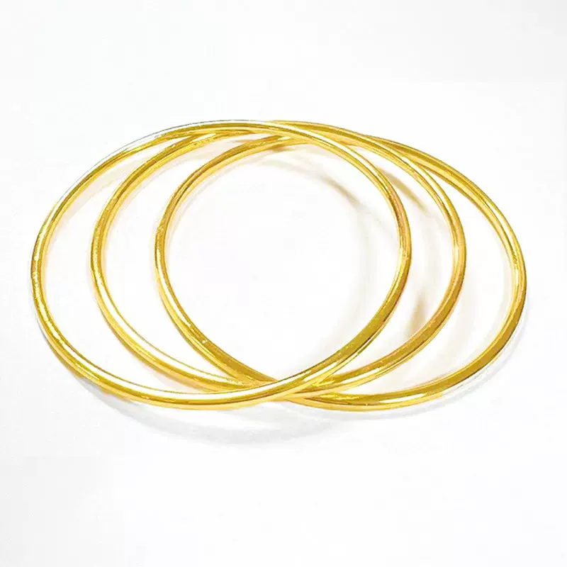 高级感素圈手镯3mm实心抛光简约手镯情人节礼品赠送百搭手环批发