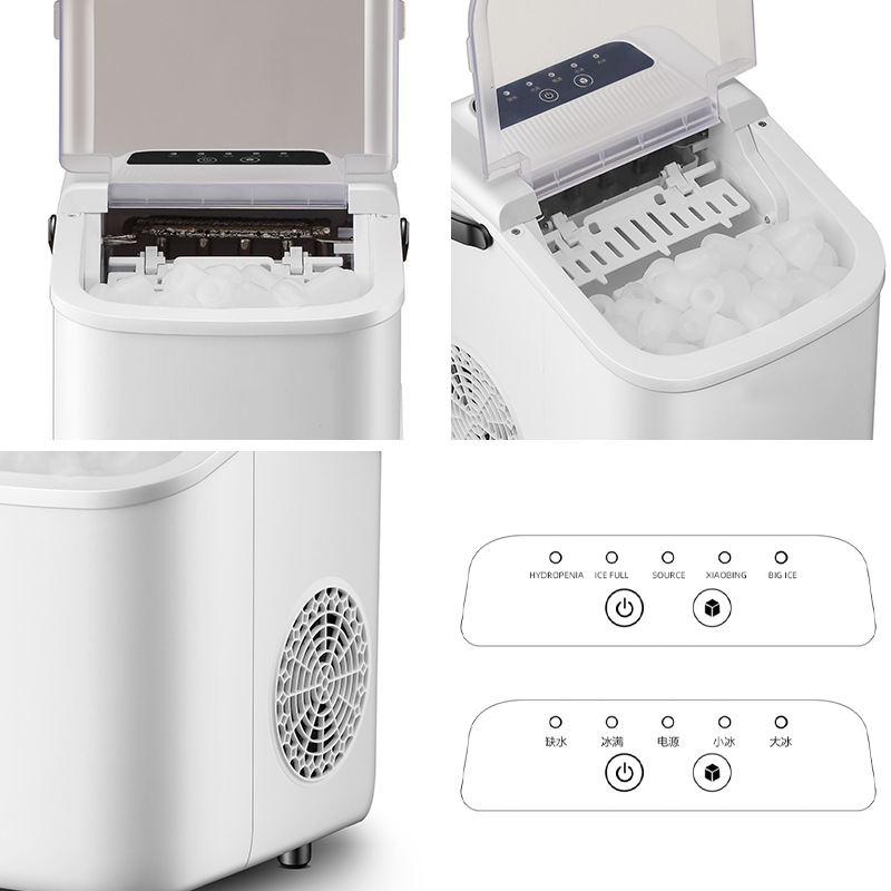 Venta caliente de verano gessini Z6Y3 hogar mini fabricante de hielo leche tienda de té comercial máquina de cubitos de hielo portátil fabricante de hielo