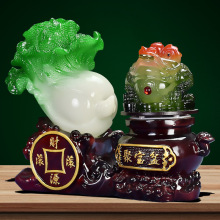 批发代发招财金蟾白菜摆件百财招财猫公司店铺开业礼品家居工艺品