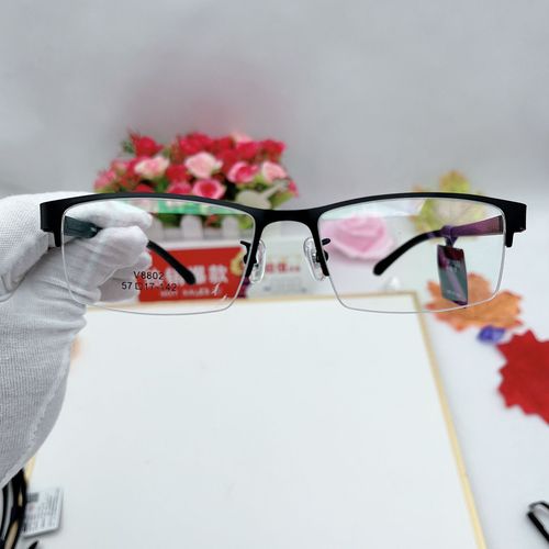 Seiko Fashion Men's Business Full Frame Half Frame Brushed Myopia Glasses Frame Buick Pure Titanium Steel Plate Frame Factory Wholesale