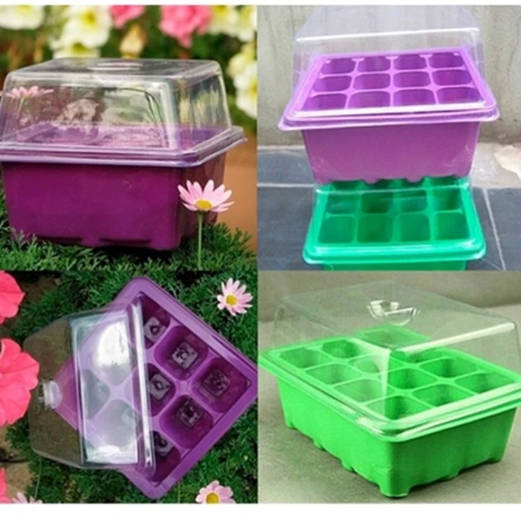 Ящик для рассады Ящик для разведения Лоток для рассады для посадки семян 9 10 Горшок для рассады с 12 отверстиями Домашняя Всхожесть и прорастание