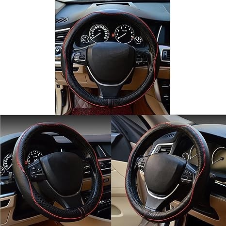 Car Steering Wheel Cover Microfiber Leather Trim Anti-Slip Universal Handle Cover Amazon Cross-Border New Model for Men and Women