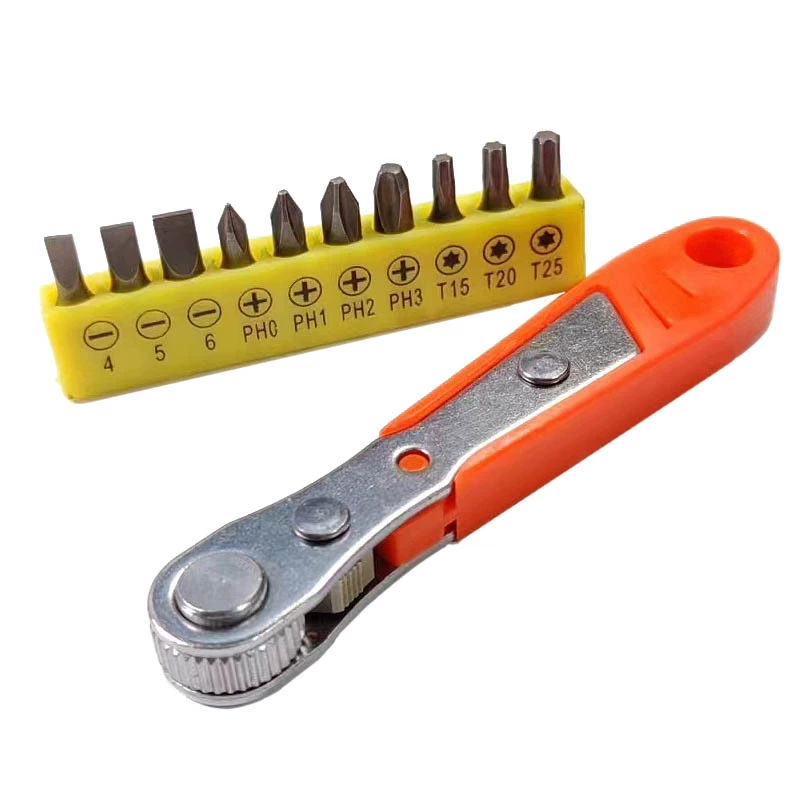 Yunbei mini 36 tooth spiny wheel screwdriver, narrow space maintenance batch head sleeve positive reverse L turning wrench