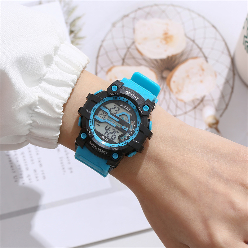 Preppy Style Sweet Solid Color Electronic Kids Watches display picture 2