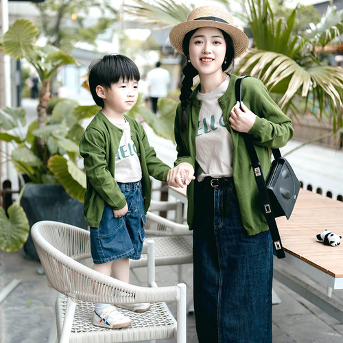 】Parent-child T-shirt summer baby boy mother-child outfit children brother and sister parent-child outfit short-sleeved family outfit mother-daughter outfit t