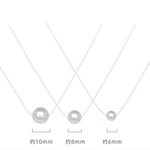 Trendy Japan-Korea Style Necklace, Unique & Minimalist Imitation Pearl Clavicle Chain for Women, Chic Ins-Style Cool-Girl Necklace