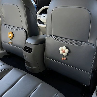 Chair back anti-kick pad — protector, anti-dirt protective rear seat mat - sunflower-ora-5-rear-seat-anti-kick-pads-2-piece-set-starry-night-gray