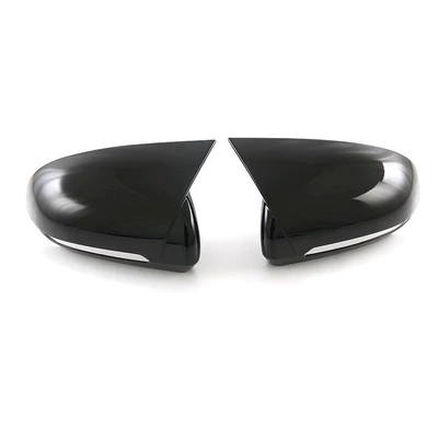 Plus, Other Automotive Interior Supplies - for-meta-plusatto-3-lhdrhd-universal-fitcow-horn-rearview-mirror-covers-2-pieces-gloss-black-abs