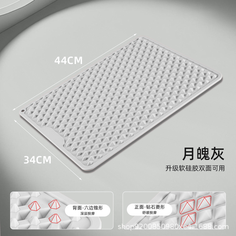 硅胶指压板足底按摩超慢跑脚踩款脚底通经络双面长方形圆形趾压板|undefined