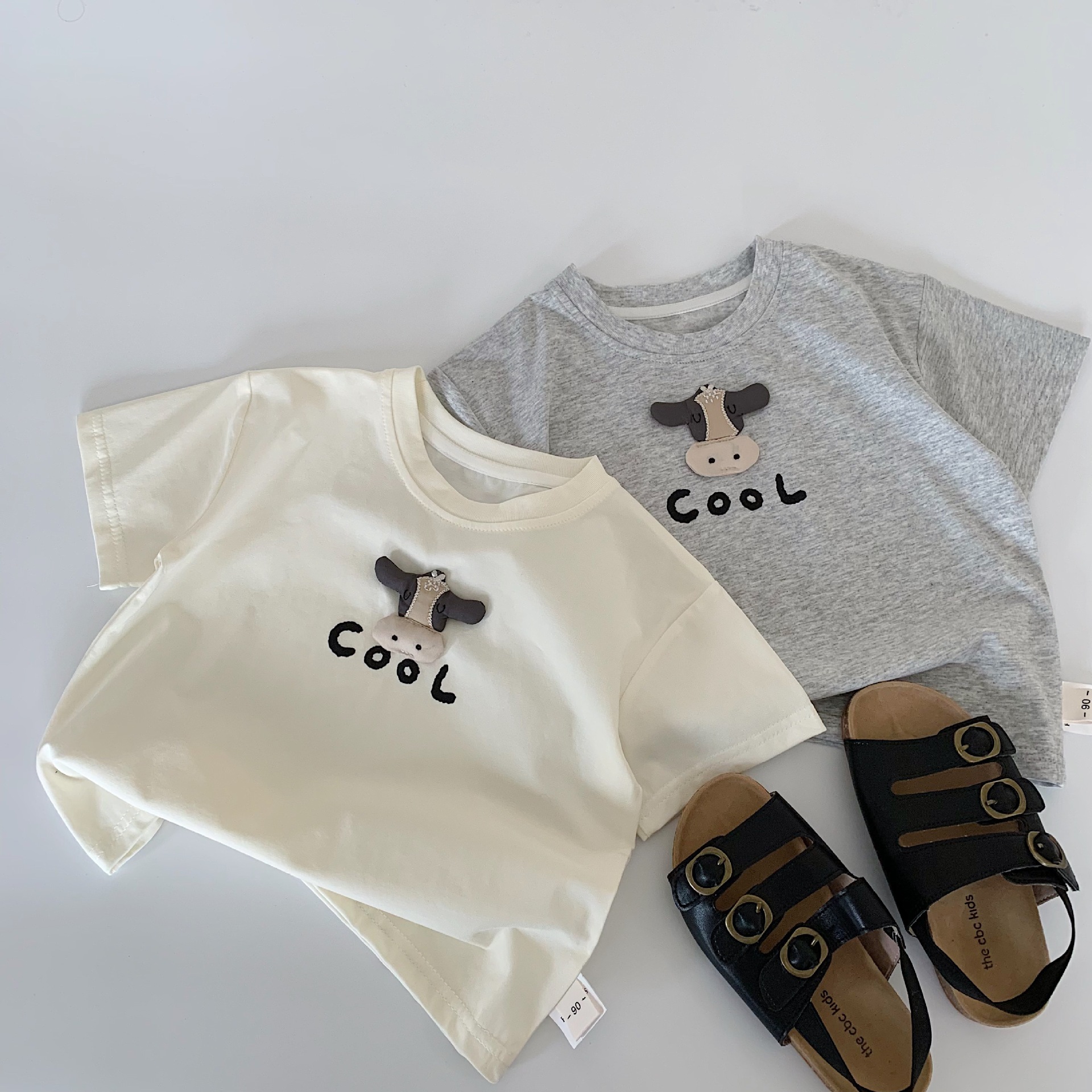 Camiseta de verano para niños Maibao 2025 verano nuevo suéter de manga corta de dibujos animados para niños coreanos