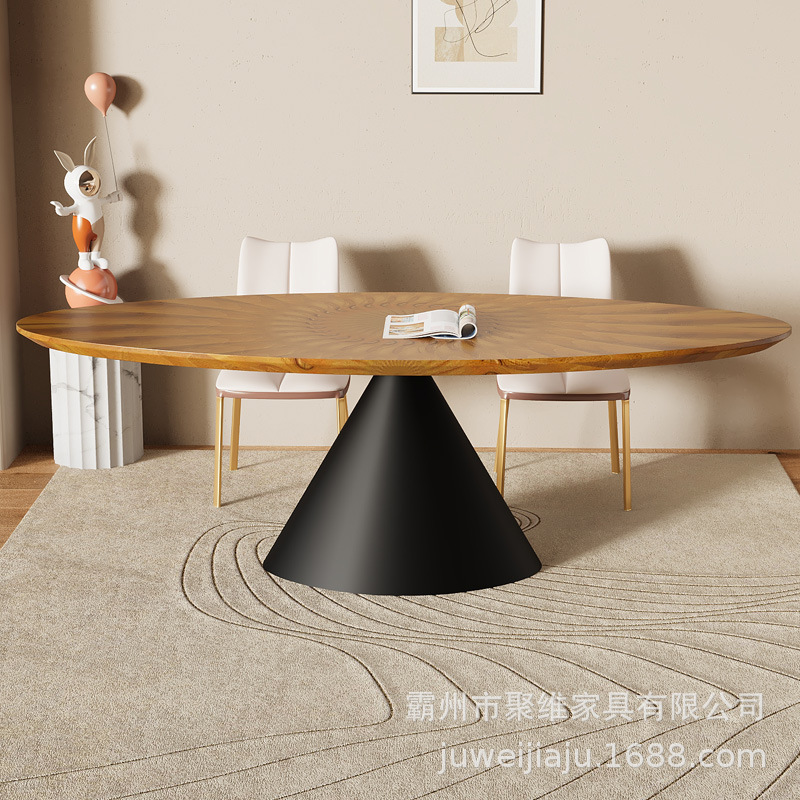 Mesa de comedor de madera maciza medieval, mesa redonda doméstica, mesa de comedor redonda de roble, mesa de comedor