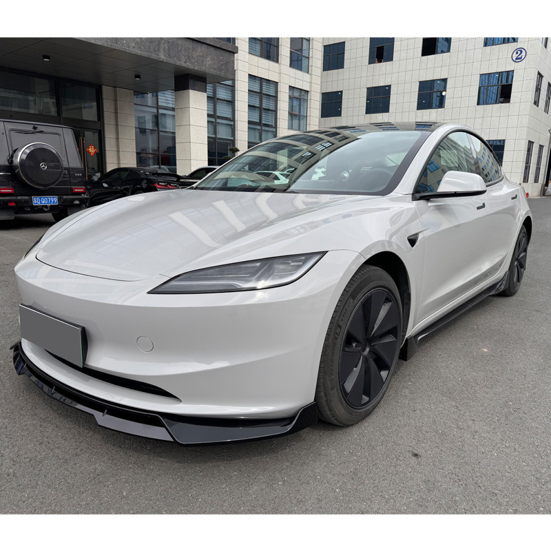 Suitable for rejuvenating the new version of Tesla model3 front lip front bumper protection front shovel rear lip side skirt air force kit