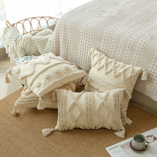 Nordic Shag Throw Pillow Morrocan Sofa Pillow Cover Ins Style Throw Pillow Cushion Bed Pillow Back Support Wholesale