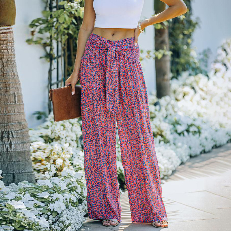 printed high-waist wide-leg pants nihaostyles clothing wholesale NSZH83664