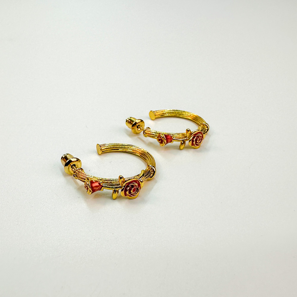 Retro Flower Freshwater Pearl Copper Enamel Plating Women's Earrings Necklace display picture 3