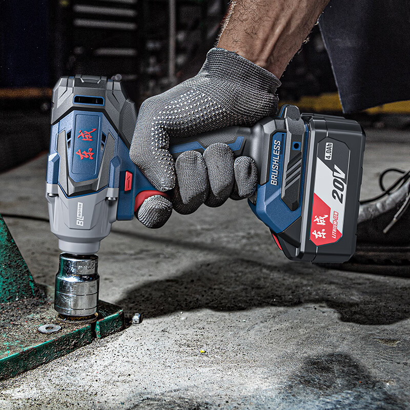 Dongcheng carga de litio eléctrico sin escobillas llave eléctrica de litio eléctrica gran torsión llave de impacto desmontaje de neumáticos y andamios