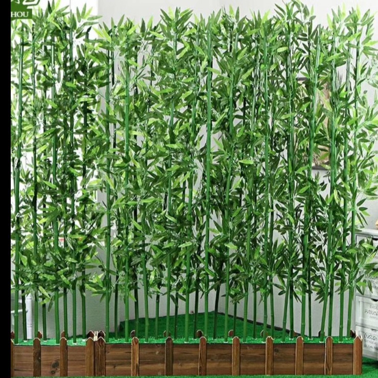 仿真竹子膜 环保镀膜加密带叶造景绿植竹子可加工生产室外竹子膜