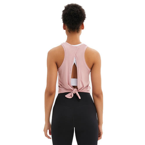 Yoga vest women's loose breathable quick-drying sleeveless sports cover-up summer antibacterial outer wear running fitness clothing top