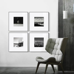 Modern Minimalist Living Room Decor Black and White Landscape Photography Niche Art Wall Hangings for Bedroom and Study Retro Luxury Painting