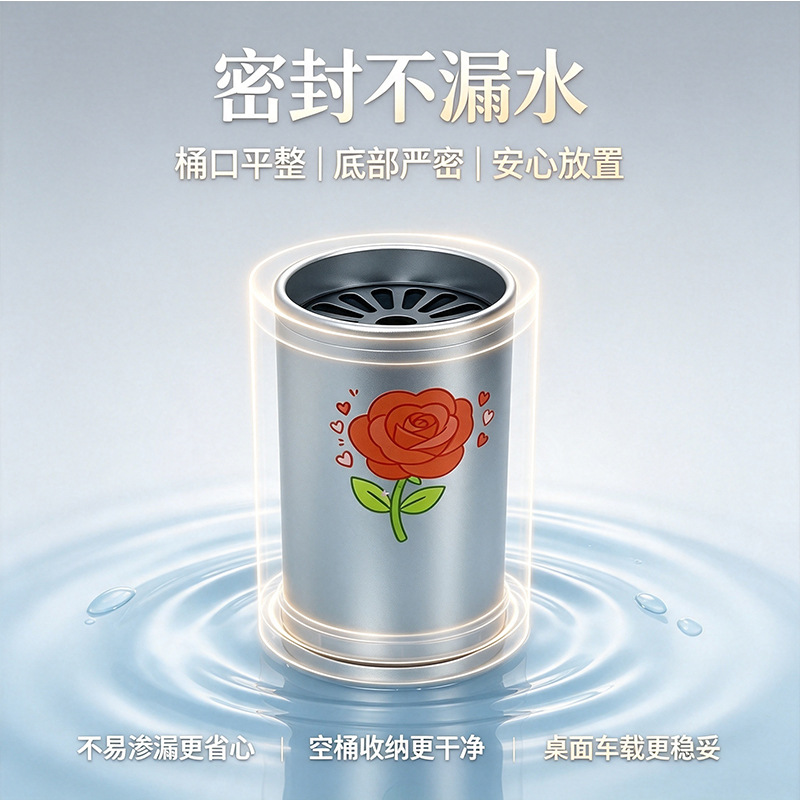 Aluminum alloy car air freshener soap box, breathable decorative piece, red pomegranate car soap box, empty box, high-grade sealing and leak-proof