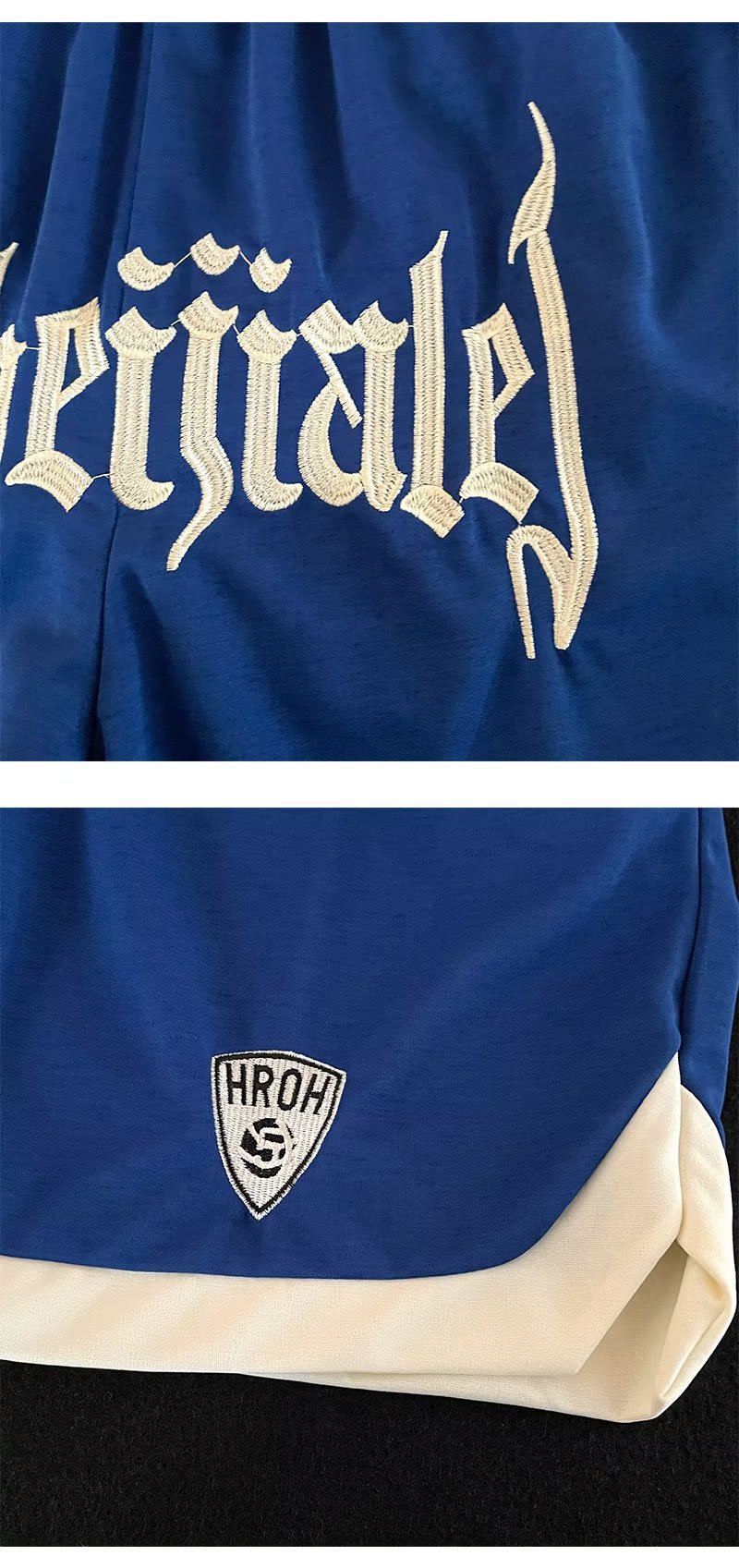 Vīriešu šorti Izšūti šorti vīriešu vasarai Amerikāņu saīsinātas bikses, modernas Instagram sporta brīvas liela izmēra basketbola bikses_voghion.com