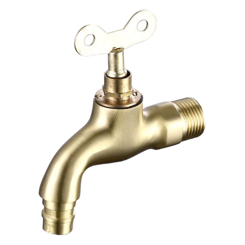 Outdoor anti-theft and anti-freezing stainless steel faucet water nozzle with lock 4 points 6 points washing machine faucet with key